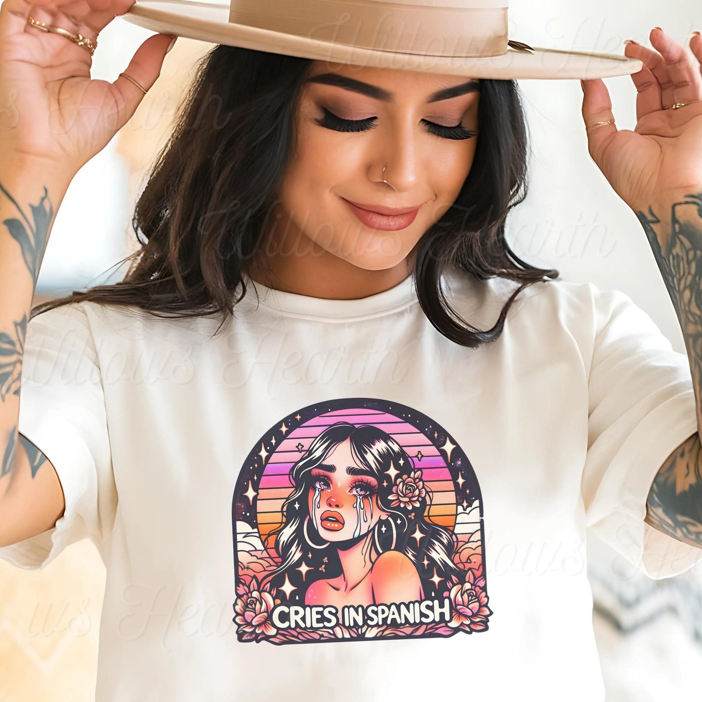 Cries In Spanish - Latina T-shirt - Unisex Jersey Short Sleeve Tee Latina Power Tee - Latina Feminist Shirt - Cute Latina Woman Shirt