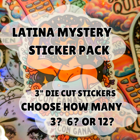 Latina Mystery Sticker Set - Latina Themed Sticker Pack - Cute Stickers  Spanish Sayings, Funny Holographic Designs - Calcomania Sticker Set