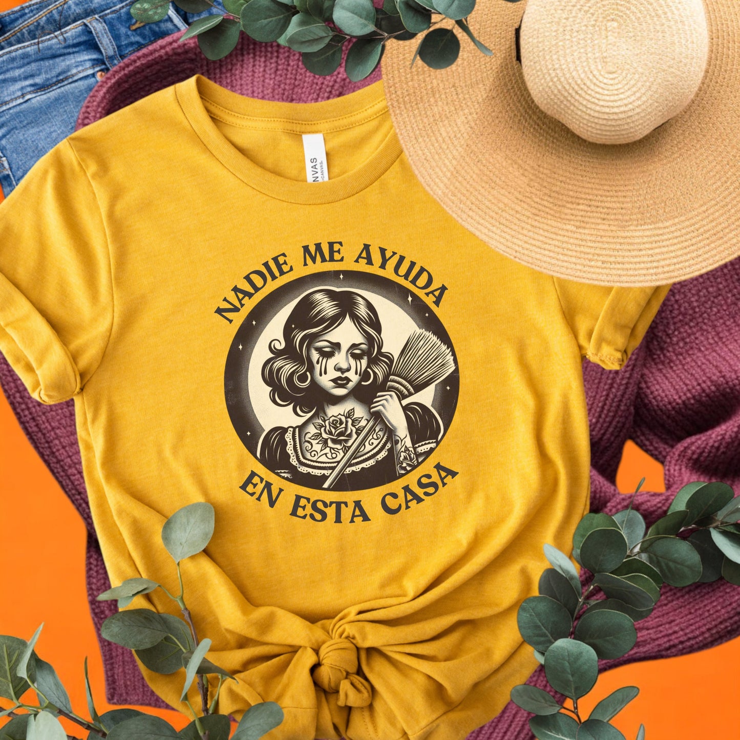 Funny Latina Mom - Nadie Me Ayuda en esta casa - Latina T-shirt - Unisex Jersey Short Sleeve Tee - Sarcastic Gift for latinx Hispanic Mom