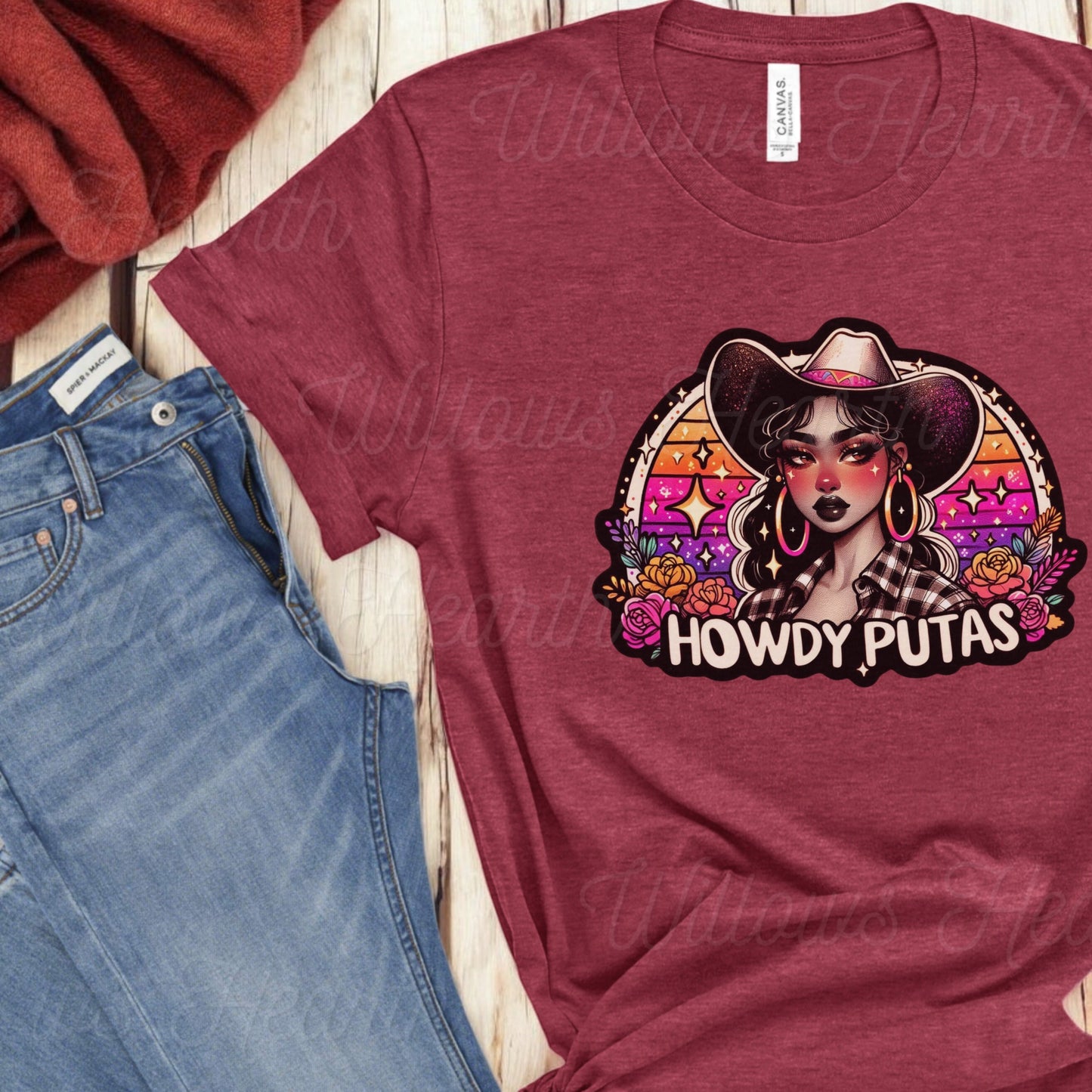 Funny Howdy Latina Shirt - Unisex Jersey Short Sleeve Tee Chicana Power Tee - Latina Feminist TShirt - Hispanic Celestial Cowgirl Tshirt