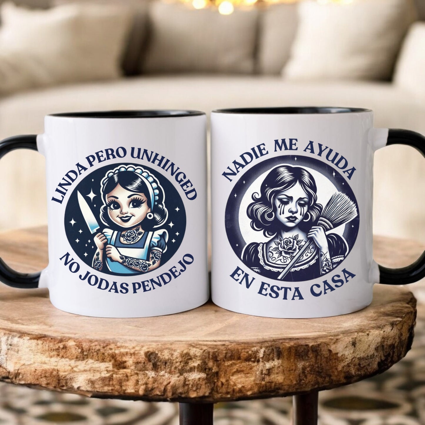 Funny Latina Mom - Nadie Me Ayuda En Esta Casa Spanish Mug - 11oz Ceramic Coffee - Funny Hispanic Saying Mug Spanish Gift for Mom and Sister