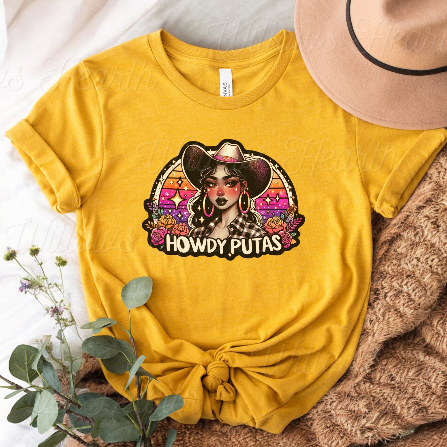 Funny Howdy Latina Shirt - Unisex Jersey Short Sleeve Tee Chicana Power Tee - Latina Feminist TShirt - Hispanic Celestial Cowgirl Tshirt