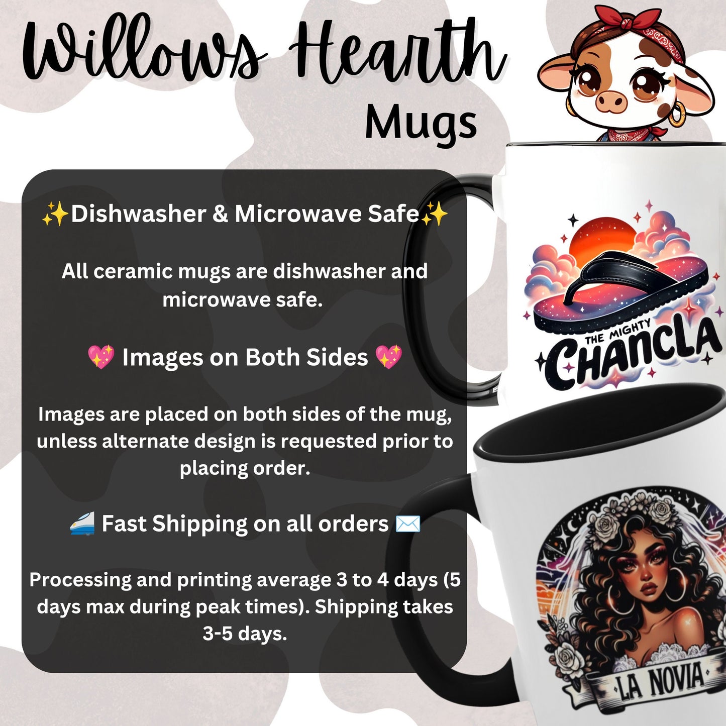 Funny Spanish Chancla Mug - The Mighty Chancla - Sarcastic Gift for Latino - 11 oz Mug with Black Handle and Interior Gift for Latinx Mom