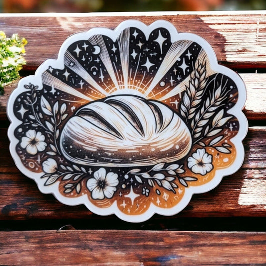 Sourdough Bread Sticker - Waterproof Sourdough Starter Jar and Sourdough Loaf Sticker Design - Premium Vinyl Sticker for Decorating Gift Set