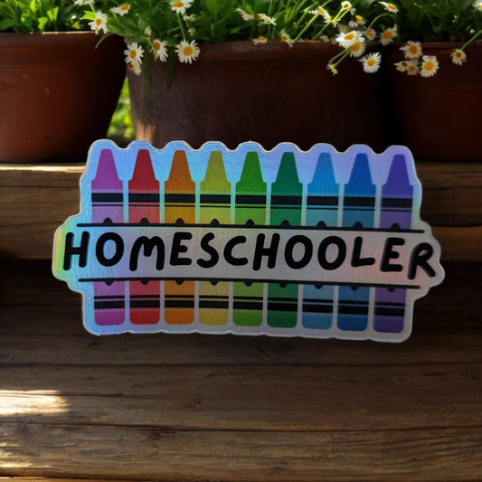 Homeschooler Crayons Sticker - Homeschool Sticker, Planner and Scrapbooking Gifts for mom of unschooler and elementary School learning