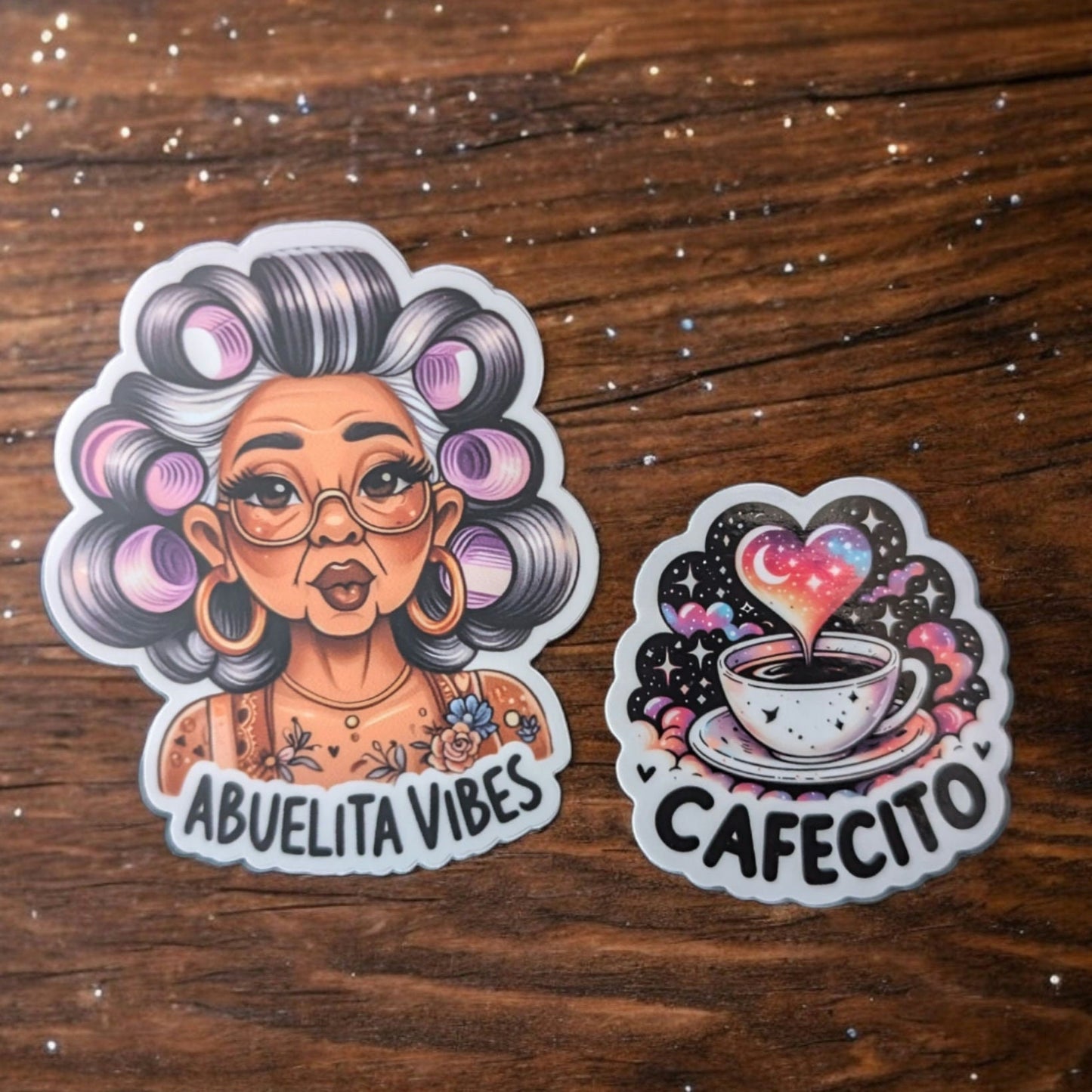 Abuelita Vibes - Cute Spanish Sticker - Latina Power Waterproof Sticker - Cafecito y Chisme Sticker - Bookmark or Craft Gift Calcomania