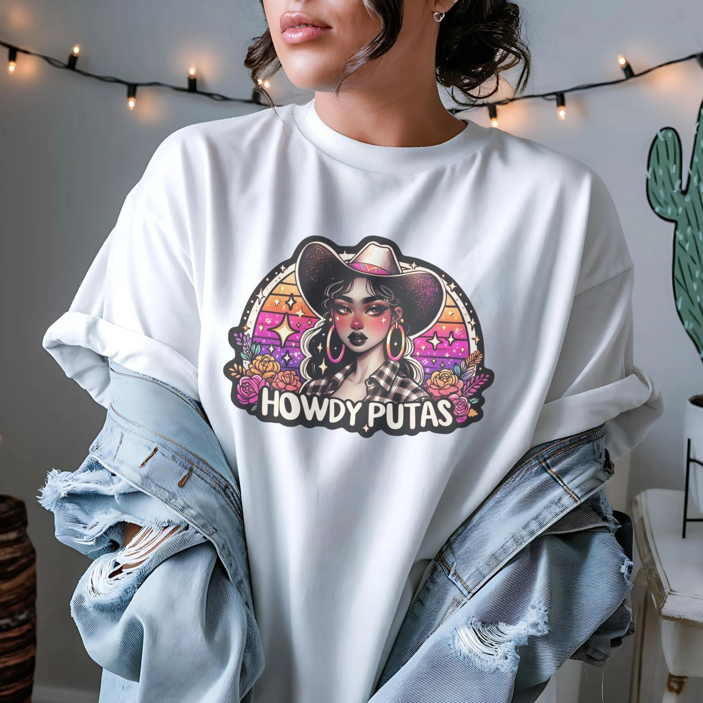 Funny Howdy Latina Shirt - Unisex Jersey Short Sleeve Tee Chicana Power Tee - Latina Feminist TShirt - Hispanic Celestial Cowgirl Tshirt