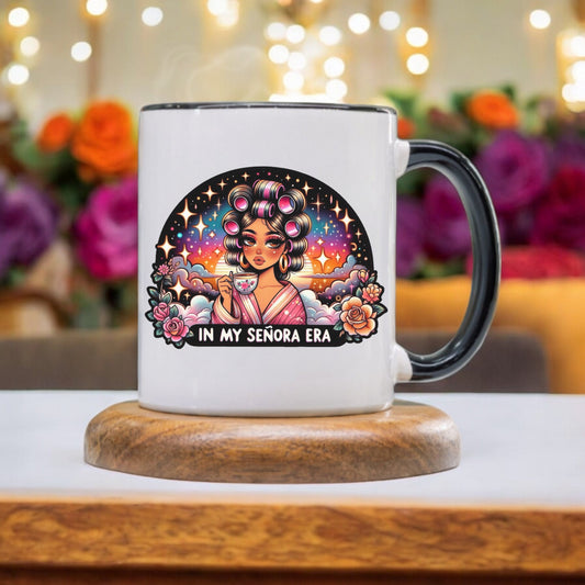 Funny Latina - In My Senora Era Mug - 11oz Ceramic Coffee - Funny Hispanic Saying Mug Spanish Gift for Mom and Sister - Taza para Cafe