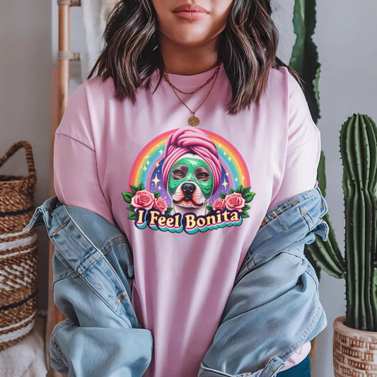 I Feel Bonita - Latina Pit Bull T-shirt - Unisex Jersey Short Sleeve Tee Latina Power Tee - Latina Feminist Shirt, Cute Latina Chicana Shirt