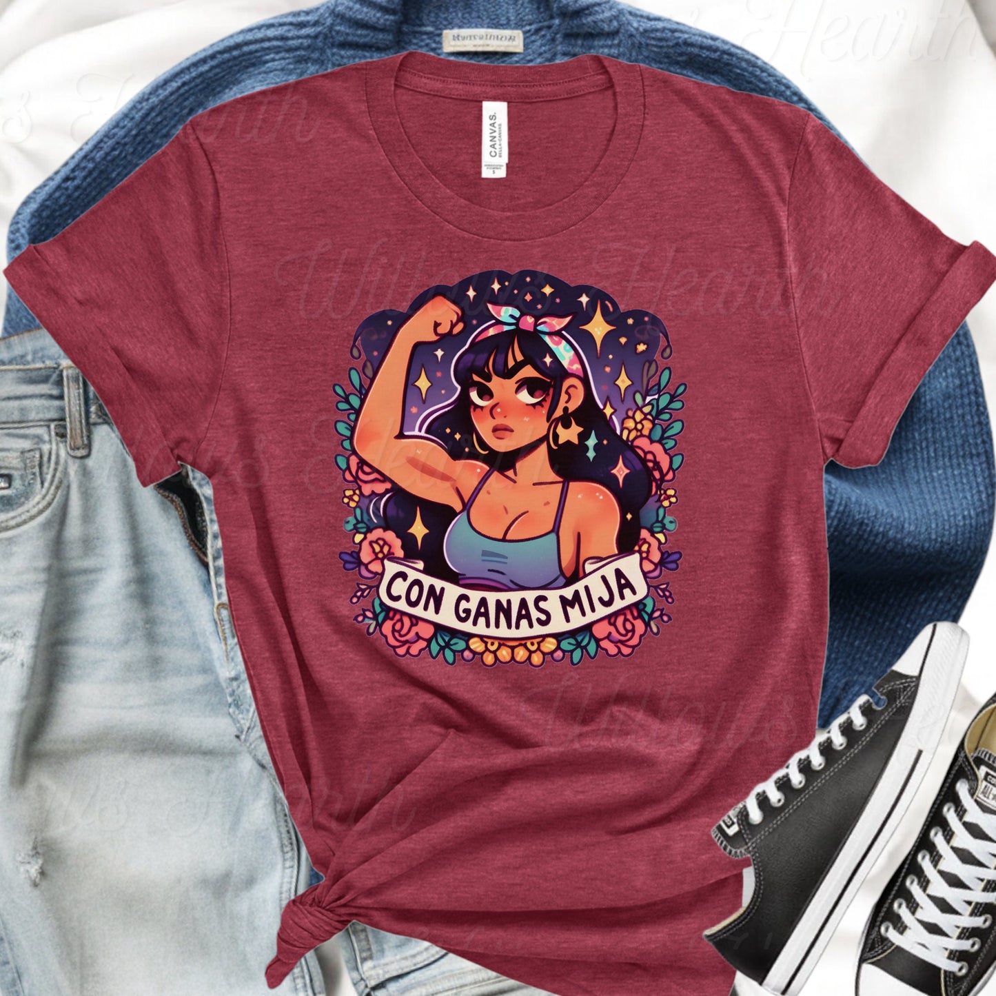 Con Ganas Mija - Latina T-shirt - Unisex Jersey Short Sleeve Tee Latina Power Tee - Latina Feminist Shirt - Latina Woman Shirt