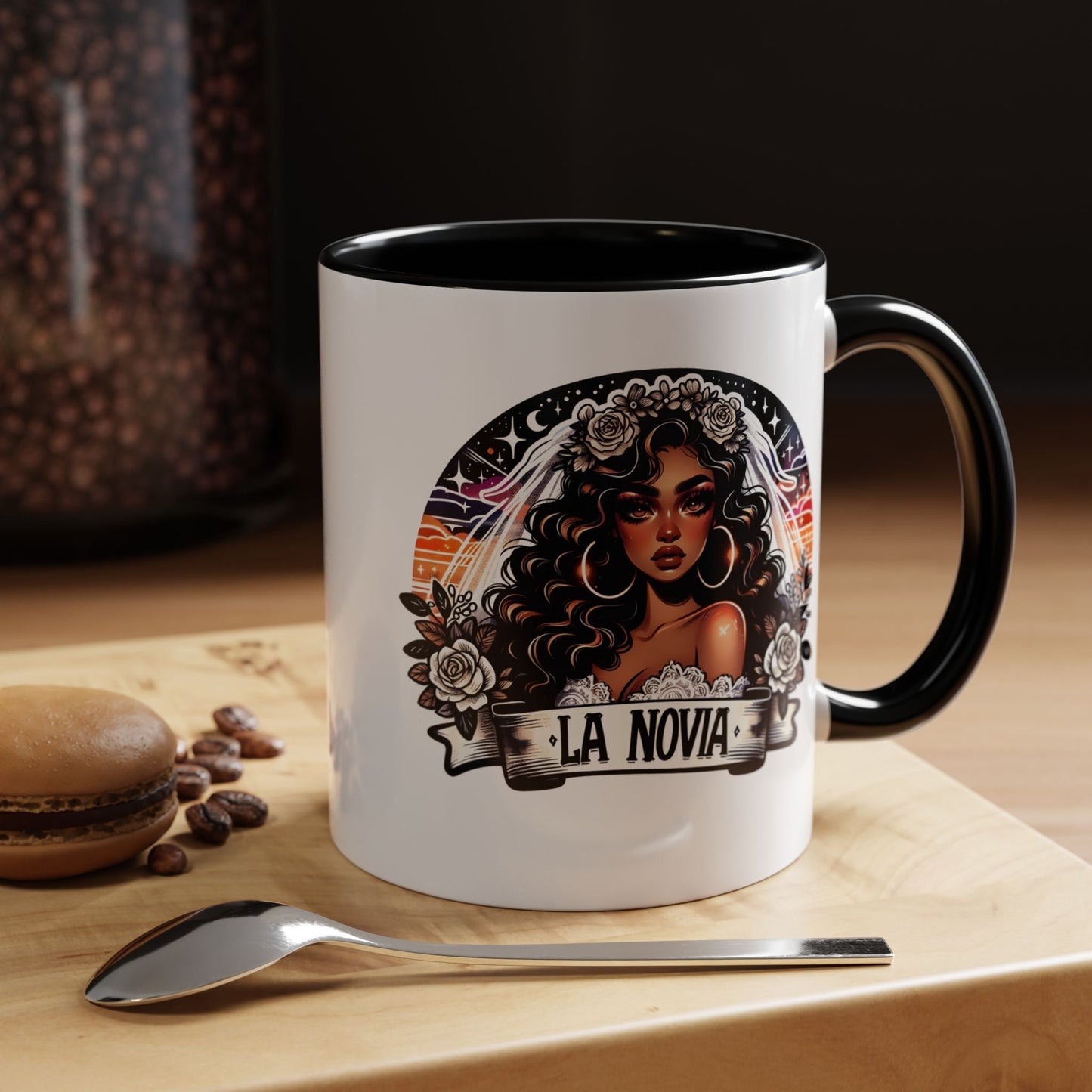 La Novia - Latina Bridal Bold and Beautiful Hispanic Latina Bride Mug - Vintage Bridal Shower Pre Wedding Gift