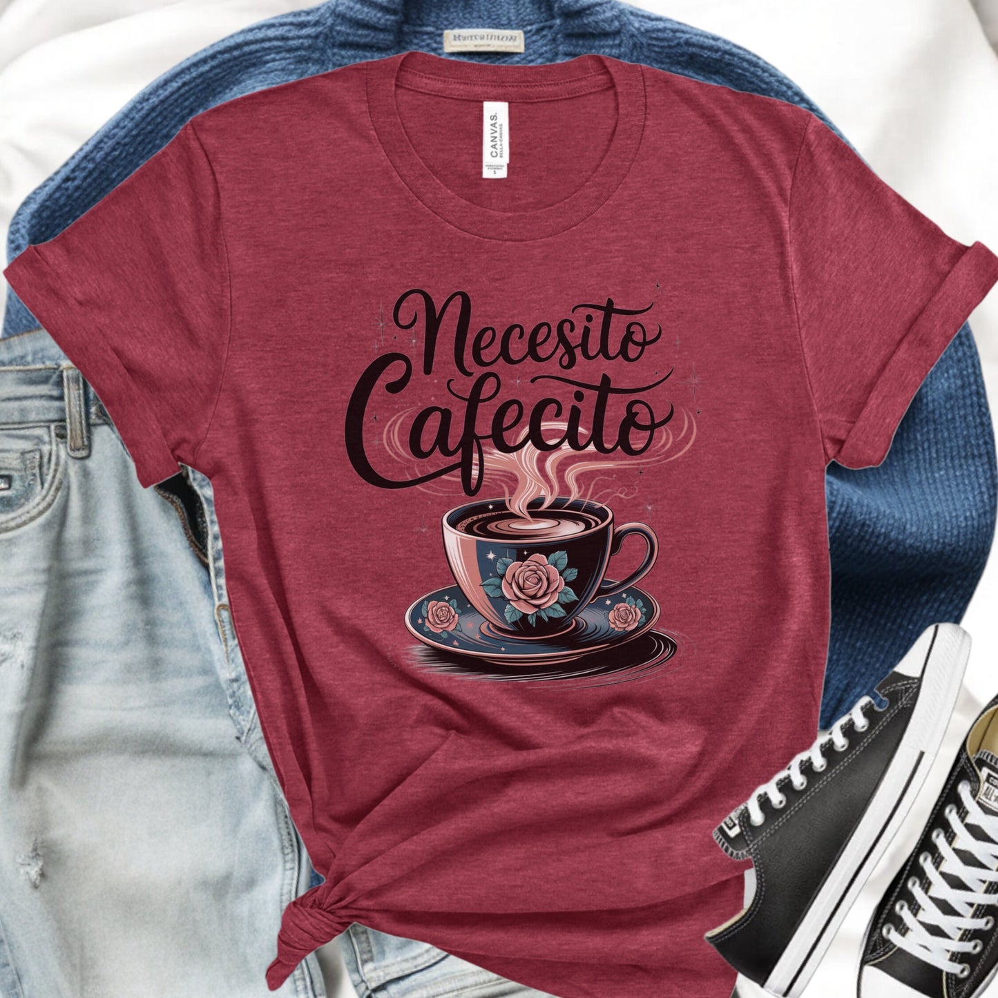 Necesito Cafecito - Cafe y Chisme - Latina T-shirt - Unisex Jersey Short Sleeve Tee Latina Power Tee - Latina Feminist Shirt - Latina Gift