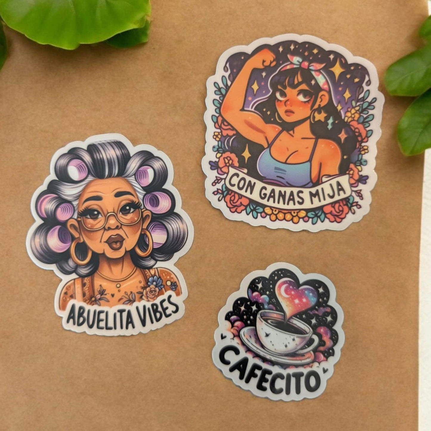 Abuelita Vibes - Cute Spanish Sticker - Latina Power Waterproof Sticker - Cafecito y Chisme Sticker - Bookmark or Craft Gift Calcomania