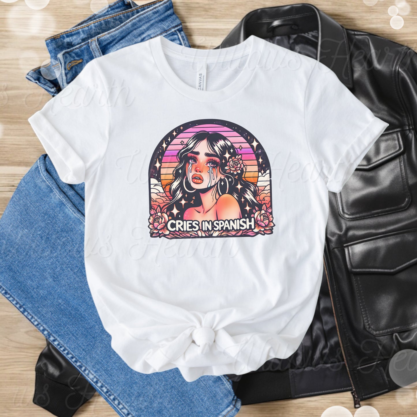 Cries In Spanish - Latina T-shirt - Unisex Jersey Short Sleeve Tee Latina Power Tee - Latina Feminist Shirt - Cute Latina Woman Shirt